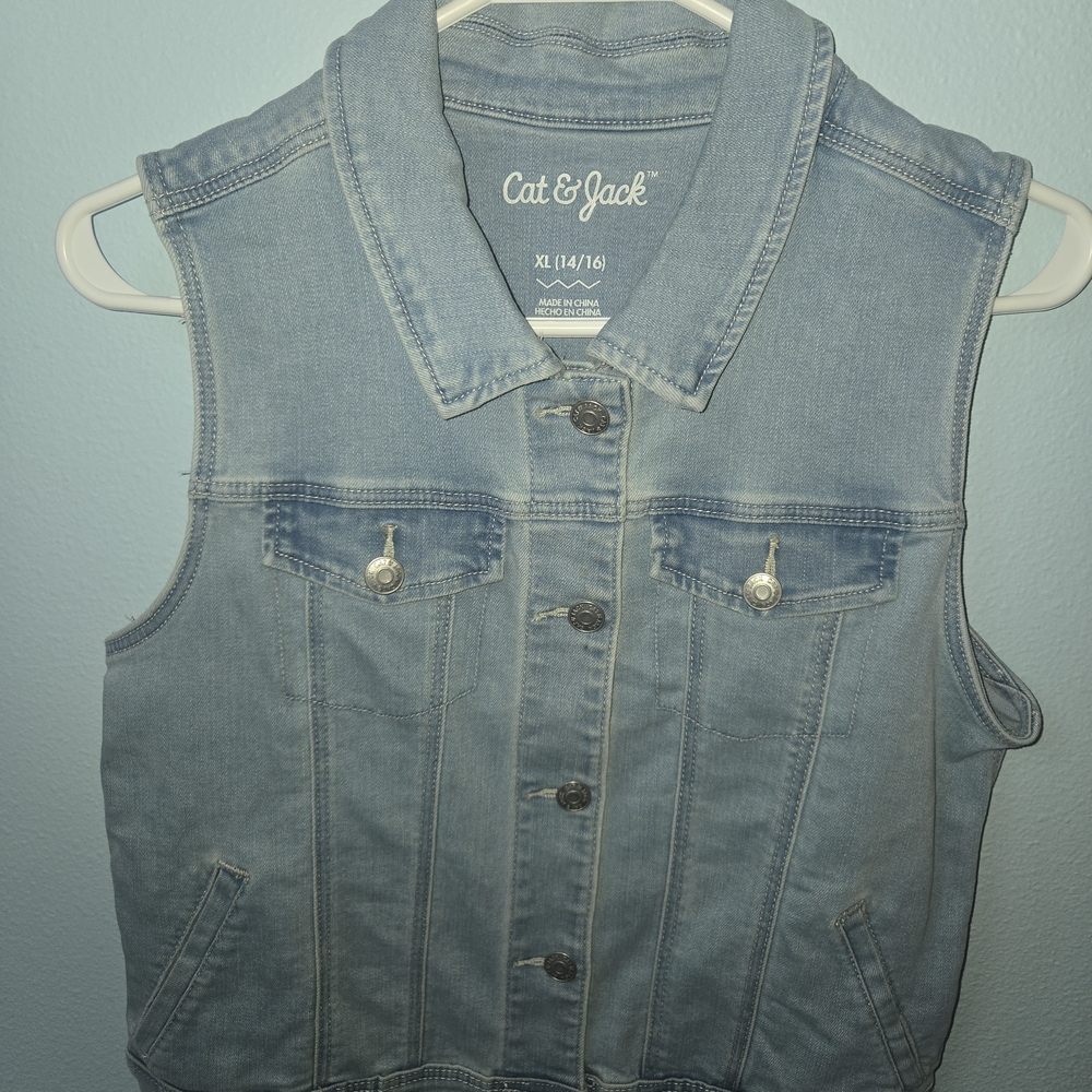 Cat & Jack Light Blue Denim Vest